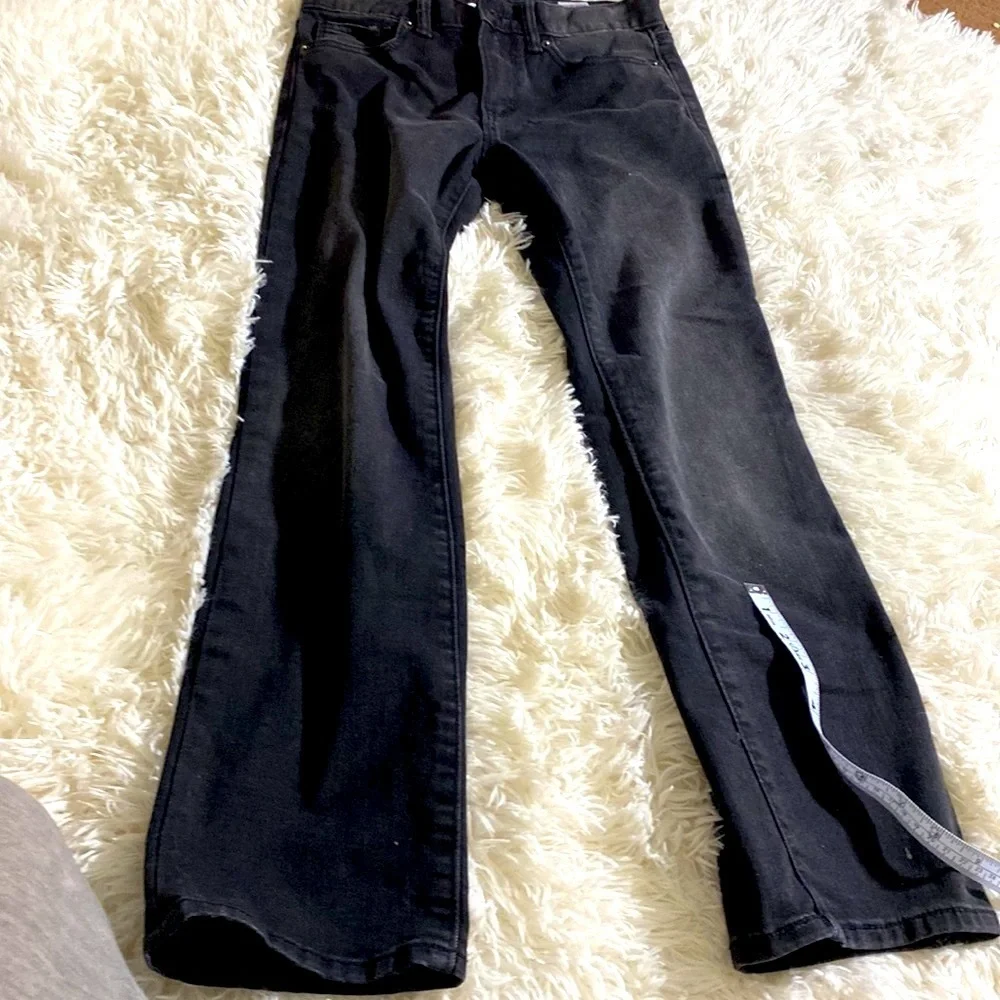 OLD NAVY BOY’S STRAIGHT BUILT IN FLEX BLACK JACK JEANS Size 12 EUC